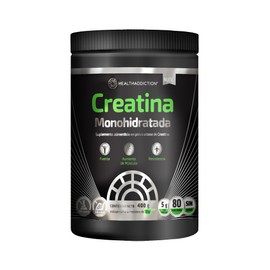 HEALTHADDICTION | Creatina Monohidratada De Alta Pureza 400g | 80 servicios | 5 gr por Porción | Sin Sabor | Fácil disolución