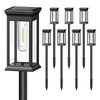 KOOPER Solar Pathway Lights Outdoor 8 Pack, 2X Bigger Solar