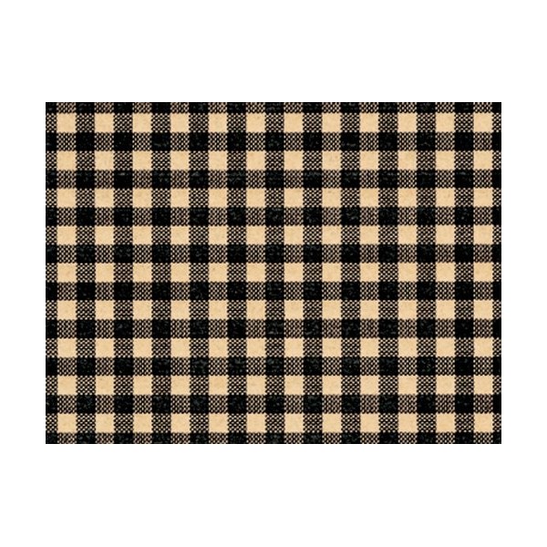 Printed Tissue Paper for Gift Wrapping with Design (Tan and Black Gingham), 24 Large Sheets (20x30)