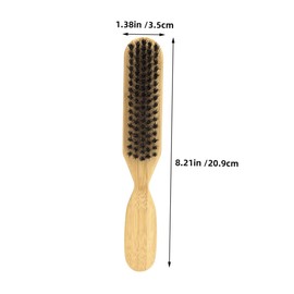NOLITOY Bristle Beard Brush Men Hair Comb Double Sided Body Cleaning Brush Beard Shaper Tool