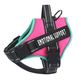 voopet Service Dog Harness, Emotional Support Pet Vest Harness, Reflective Breathable and Adjustable No-Pull ESA Dog Harness for Small Medium Large Dogs (with 4 PCS Removeable Tags)