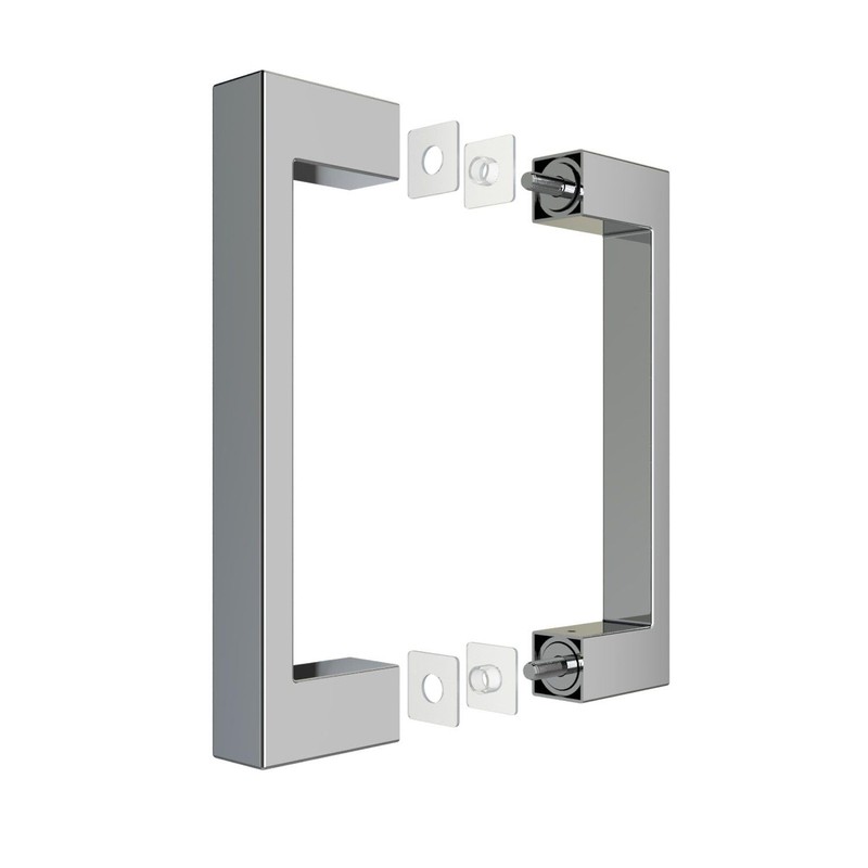 AQUALAVOS Shower Door Handle Stainless Steel Chrome Effect