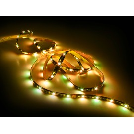 Reality Leuchten R65573102 LED Strip Rush Plastic Black with 10.5 Watt RGB LED, 300 cm Can be Shortened, Remote Control, IP44