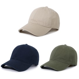 kozinu Unisex Cotton Baseball Cap Plain Blank Dad Hat Adjustable Vintage Solid Hat