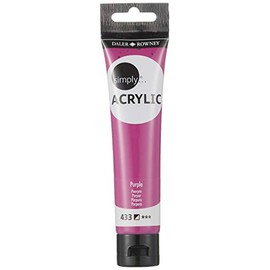Daler-Rowney Simply Acrylic Paint, Plastic Tube, 2.54oz - 75 ml, Purple