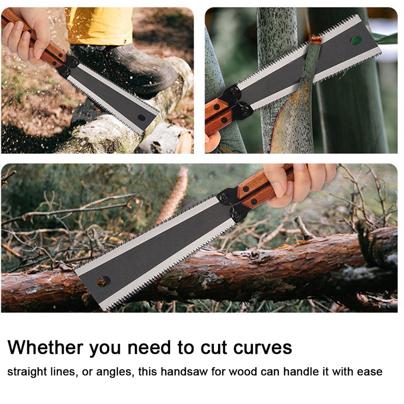 Household Double-Sided Folding Handsaw Handheld Pruning Saws SK5 Blade Garden