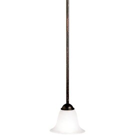 Kichler 2771TZ, Dover Mini Cone Pendant, 1 Light, 100 Total Watts, Tannery Bronze