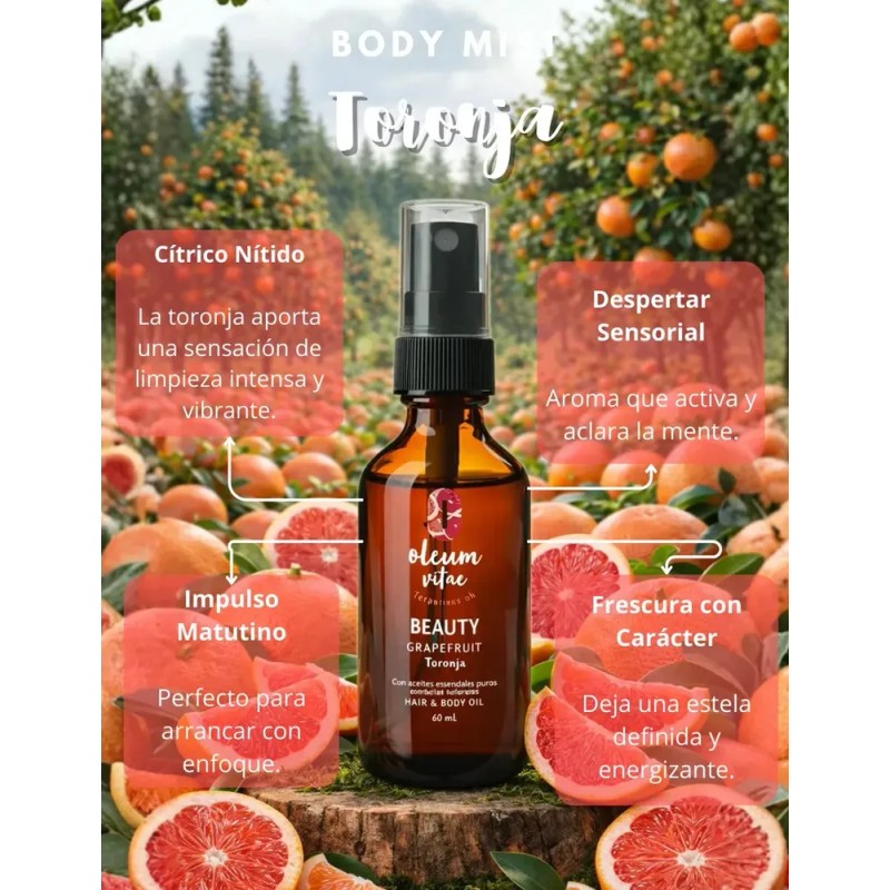 Aceite Para Cabello Con Aceite Esencial De Toronja 60ml
