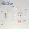 16Pack Transparent Plastic Flat Bottom Storage Bags with Carry Handle