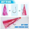 Fishing Bucktail Teaser Hooks, 10pcs Saltwater Fishing Teaser Lures with