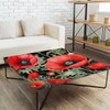DXTKWL Red Poppy Flower Floral Leaf Square Table Cloth with
