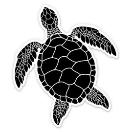 Sea Turtle - 5" Vinyl Sticker - for Car Laptop I-Pad - Waterproof Decal
