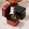 Yaliang Single Watch Box, Compact PU Leather Protective Box with