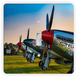 Sam Sandor - Ircraft Airplane Mustang War Plane -Light Switch Plate Covers - Single Toggle Switch Plates - Single Toggle Cover