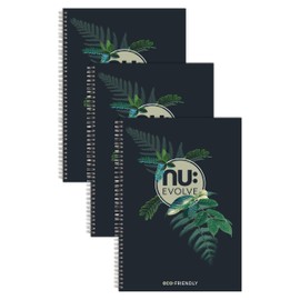 Nu Notebooks - Evolve Range - Recycled Notebook - A4 Notebook - Wirebound Notebook - Stationery Notebooks - Professional Notepad - 120 Pages - Multipack of 3
