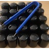 NutCapz…PVC Vinyl Color Lug Nut Covers…25 Pack (Black) U.V. Stable