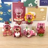 6pcs Cute Car Ornament Strawberry Bear Shape Multi Purpose Car