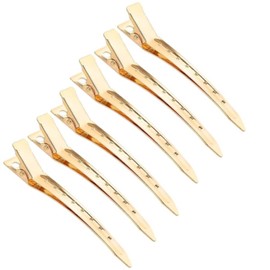 Pin Curl Clips 24 pcs, Hair Clips for Styling 3.5 Inch, Metal Hair Clips, Rustproof Hair Sectioning Clips with Holes, Hair Styling Clips for Hair Extensions Hair Coloring Salon (Gold)