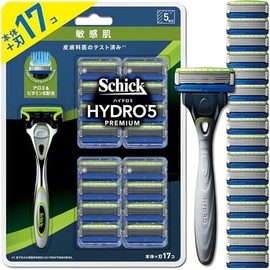 Schick Hydro5 Premium Sensitive Skin Club Pack Holder (with Blades + 16 Replacement Blades) Silver Razor for Men