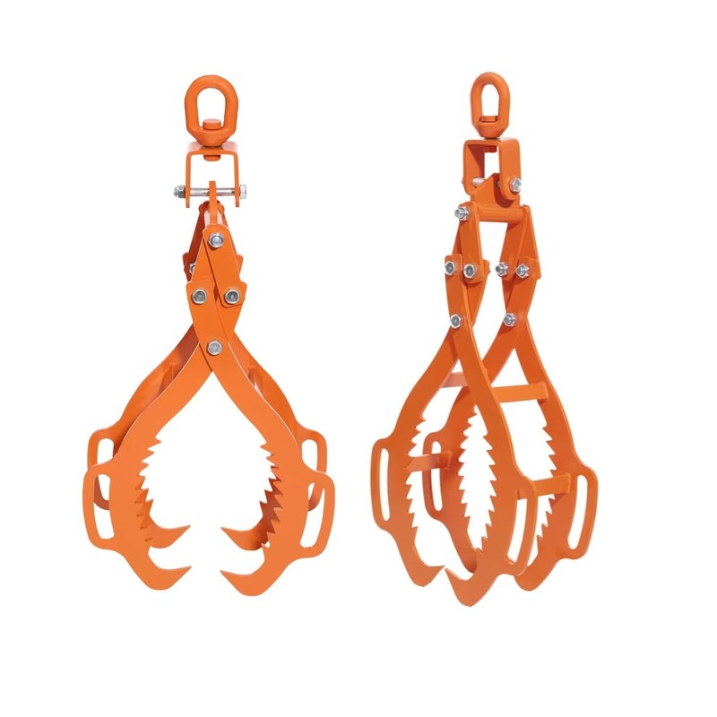JAYGOVAN 28" 4 Claw Log Grapple Logging Log Lifting Tongs,