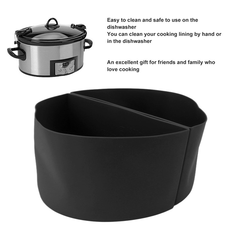 6 Quart Reusable Silicone Slow Cooker Liner 6 QT Slow
