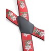 Heavy Duty X-Shape Braces/Suspenders with Edelweiss Pattern, 4cm - Dark