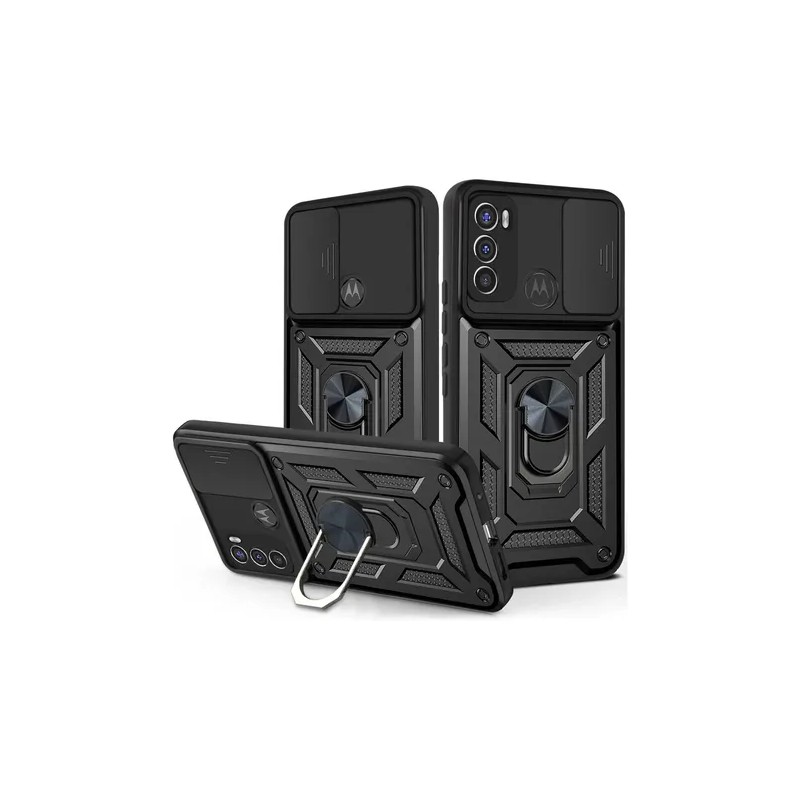 Funda Moto G60 Uso Rudo Antigolpes Tapa Cámara Deslizante Soporte