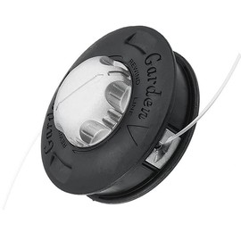 Cabezal de corte de hierba universal de 2 líneas de aluminio, Cabezal de corte de repuesto para desbrozadora/cortadora de césped, Accesorios para cortacésped para césped, jardín (Negro)