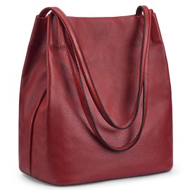 Kattee Women Soft Leather Totes Shoulder Bag Purses and Handbags with Top Magnetic Snap Closure