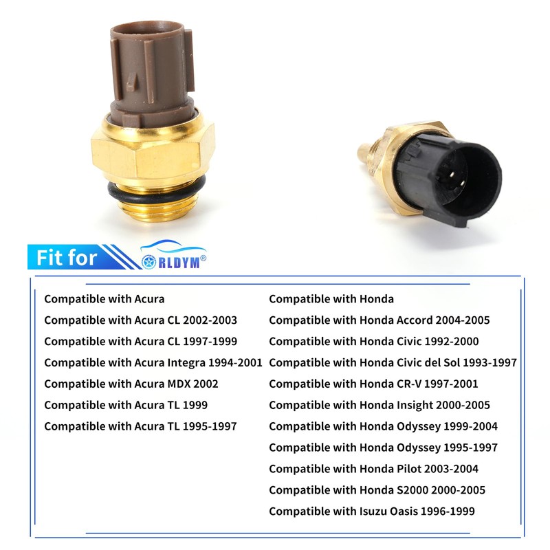 Rldym Engine Coolant Temperature Sensor Temp Sender Kit 37870-PJ7-003 37760-P00-003