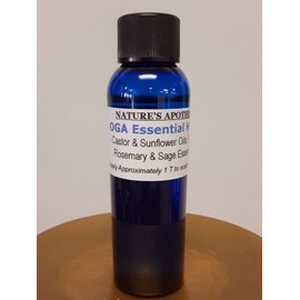 Natures Apothecary Stroudsburg OGA Essential Hair Oil 2oz Bottle contains Certified Organic Castor Oil