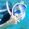 KLERICER Double Tubes Full Face Snorkel Mask,New Breathing Mode 180°