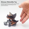 4Pcs Dinosaur Motorbike Toy Motorcycle PVC Pull Car Home Decoration