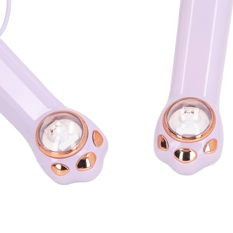 Neckband Earbuds IPX5 Bluetooth 5.3 Wireless Cat Pattern RGB Backlight