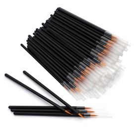 ayushicreationa 50pcs Eyeliner Brushes With Covers,Eye Liner Wands for Makeup, Eyeliner Applicator Cosmetic Eye Wands Makeup Tool for Eye Line Eyelash Growing