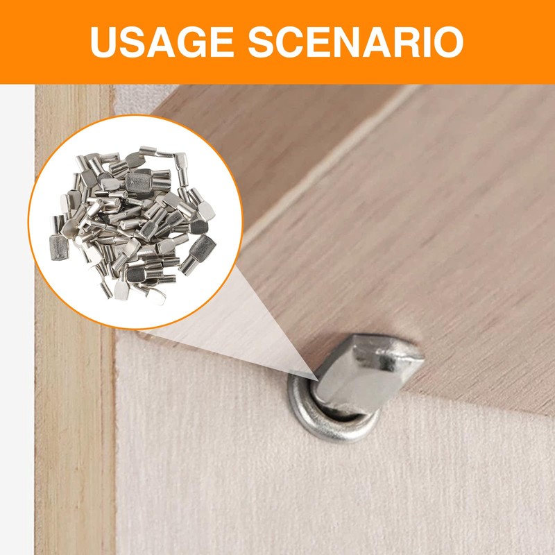 Framad 100 Pcs 7mm and 5mm Shelf Support Pegs, Metal