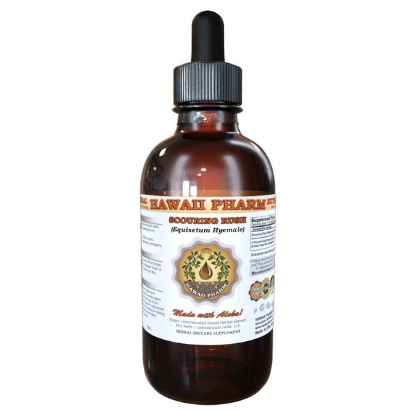 HawaiiPharm Scouring Rush (Equisetum Hyemale) Tincture, Organic Dried Herb Liquid Extract, Mu Zei, Herbal Supplement 2 oz
