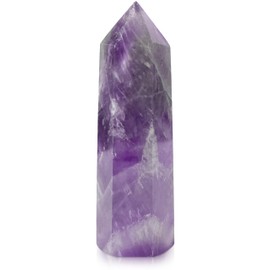 Geiomoo Natural Hexagonal Crystal, Reiki Healing Amethyst Rose Quartz Gemstone for Meditation Gift (1 Pack)