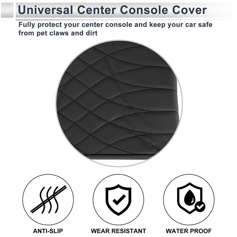 X AUTOHAUX Car Center Console Cover Car Armrest Cover 12.6"x8.27"x1.97"