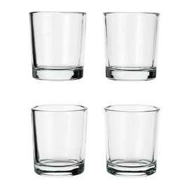 Heavy Glass Votive Holders For Small Votives (4 Pack), Vot-452