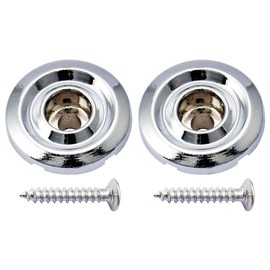 Musiclily Metal Round Bass String Guides Trees Retainers for Fender Precision Bass/Jazz Bass, Chrome(2 Pieces)