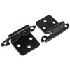12 Pack 1/2”Overlay Cabinet Door Hinges(Matte Black),Kitchen Cabinet Hinges Black