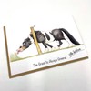 "The Grass Is Always Greener" Funny Coloured Horse Greeting Card