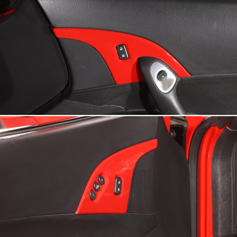 Moittellc Door Lock Switch Button Cover Trim Compatible with Chevy