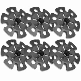 Trekking Pole Basket Bag Snow Plate Universal Trekking Pole Snow Baskets Carbide Boot Tips Removable Rubber Basket for Snowflakes and Most Hiking Poles (Pack of 6)
