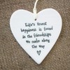 New Ceramic Hanging Heart - Truest happiness is friend s