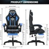 Gaming Chair Massage with LED Lights and Ergonomic Computer Gaming