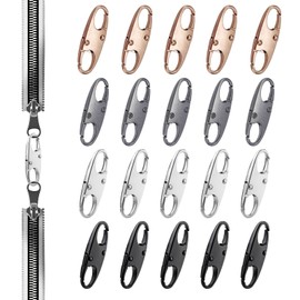 lasuroa 20pcs Zipper Clips Anti Theft, Double Opening Small S Carabiner Zipper Pull Lock Theft Clasp Accessories for Backpacks Purses Luggage Suitcase Handbags Keys (4 Colors)