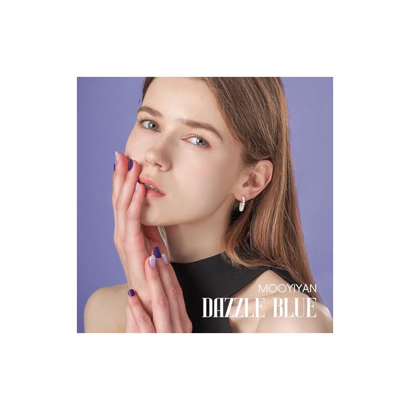 MOOYIYAN - Tiras de uñas brillantes, libres de rayos UV,