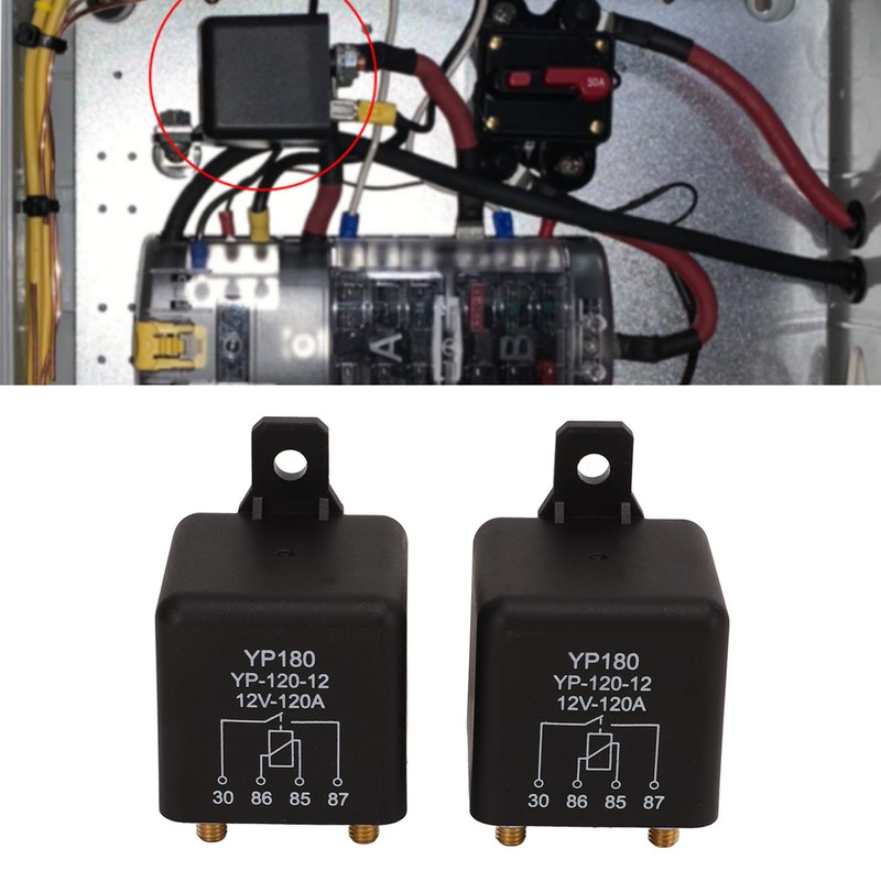 2 Sets 12V 120A Car Starter Relay 4 Pin High